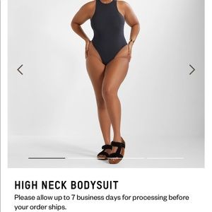 Skims/Fendi Black High Neck Bodysuit